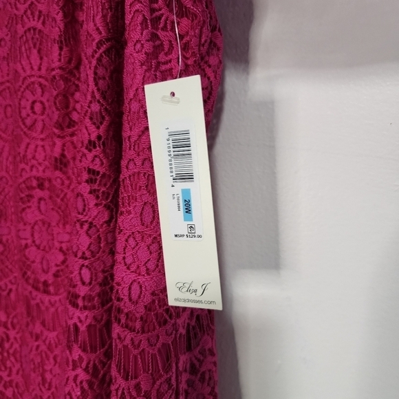 Eliza J Pink Fucia Lace Cocktail Dress Evening Event Party Wedding Guest - Picture 10 of 13